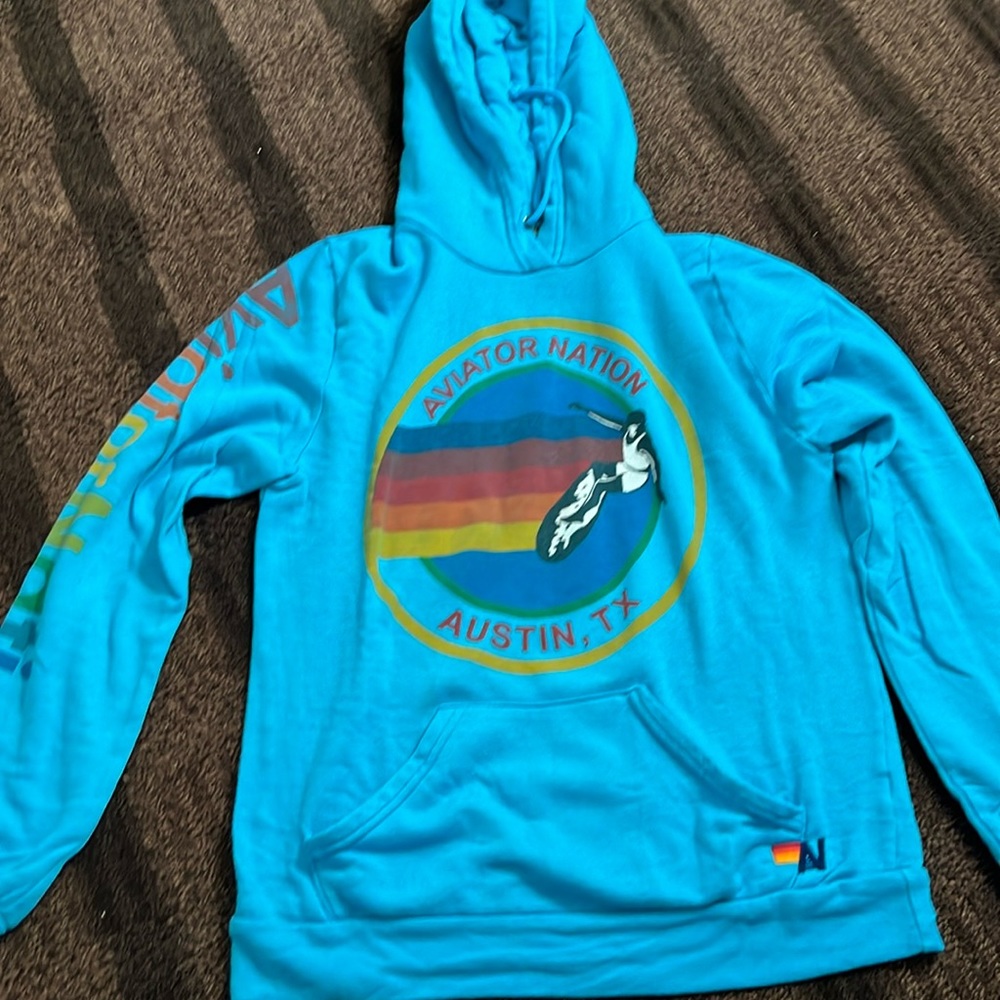 Aviator nation blue hoodie size medium